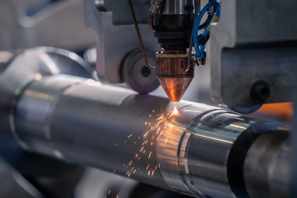 Robotic welding process in operation
