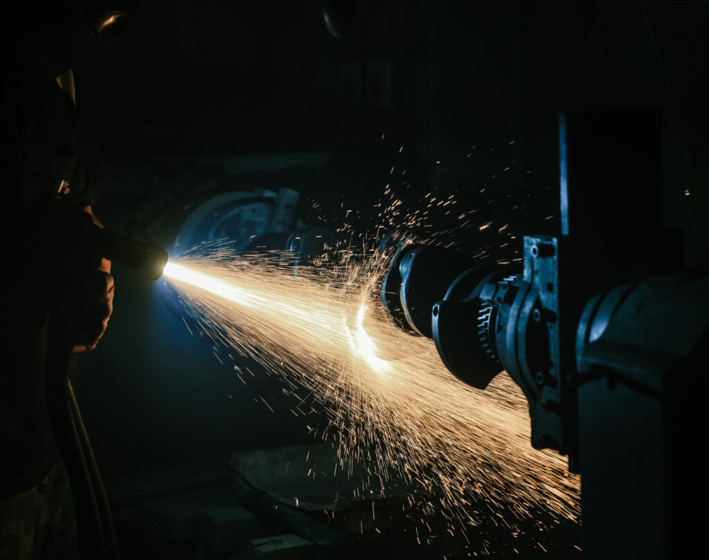 Twin wire arc spray thermal coating technology in operation