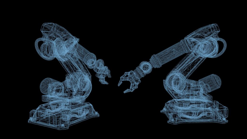 3D blueprint design of a mechanical robotic welding arm
